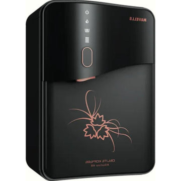 HAVELLS 6.5 L GHWRDAE020 Delite Kopere Alkaline HR RO+UV+pH Balance 7 Stage Purification Copper+Zinc+Minerals with LED Display Water Purifier (Dark Grey)